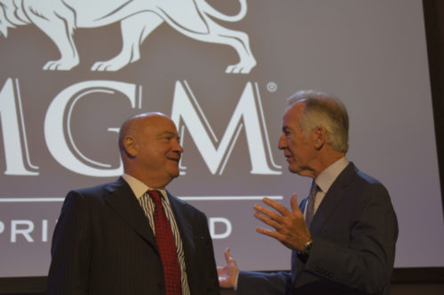 MGC Chairman Steve Crosby shares a moment with Congressman Richard Neal