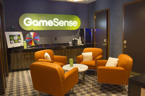 The GameSense Info Center at MGM Springfield, where players can learn responsible gaming tips, take breaks, and find out rules and odds of the games